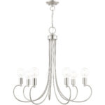 7 Light Brushed Nickel Chandelier with Steel base material-Lighting LumensChandeliers