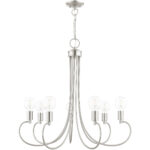 7 Light Brushed Nickel Chandelier with Steel base material-Lighting LumensChandeliers