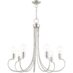 7 Light Brushed Nickel Chandelier with Steel base material-Lighting LumensChandeliers