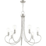 7 Light Brushed Nickel Chandelier with Steel base material-Lighting LumensChandeliers