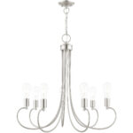 7 Light Brushed Nickel Chandelier with Steel base material-Lighting LumensChandeliers