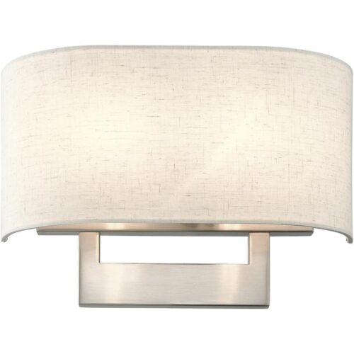 42933-91 2 Light Brushed Nickel Medium ADA Sconce-Lighting LumensWall Sconces