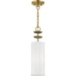 42981-01 1 Light Antique Brass Mini Pendant-Lighting LumensPendant Lights