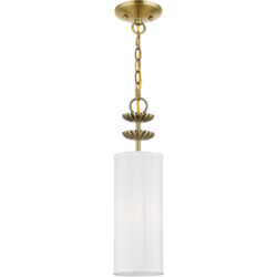 42981-01 1 Light Antique Brass Mini Pendant-Lighting LumensPendant Lights