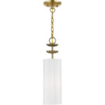 42981-01 1 Light Antique Brass Mini Pendant-Lighting LumensPendant Lights