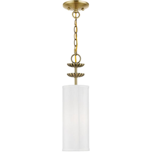 42981-01 1 Light Antique Brass Mini Pendant-Lighting LumensPendant Lights