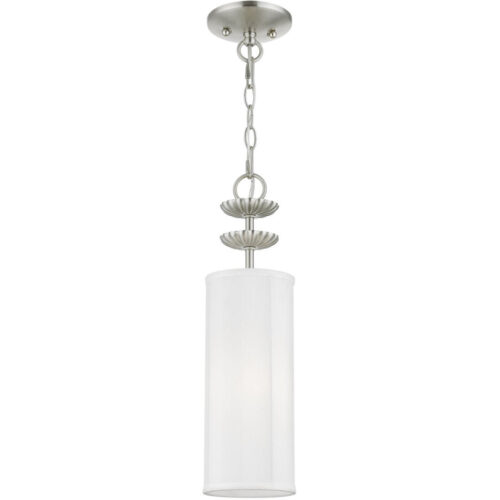 42981-91 1 Light Brushed Nickel Mini Pendant-Lighting LumensPendant Lights