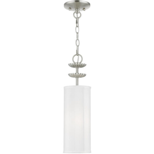 42981-91 1 Light Brushed Nickel Mini Pendant-Lighting LumensPendant Lights