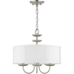 42983-91 3 Light Brushed Nickel Pendant Chandelier-Lighting LumensChandeliers