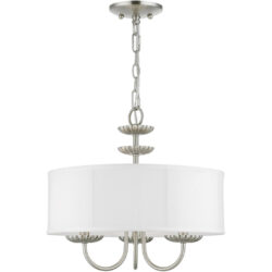 42983-91 3 Light Brushed Nickel Pendant Chandelier-Lighting LumensChandeliers