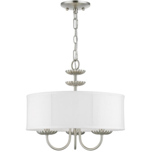 42983-91 3 Light Brushed Nickel Pendant Chandelier-Lighting LumensChandeliers