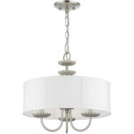 42983-91 3 Light Brushed Nickel Pendant Chandelier-Lighting LumensChandeliers