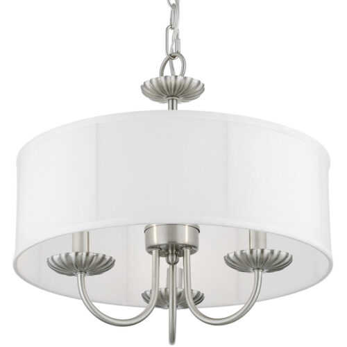 42983-91 3 Light Brushed Nickel Pendant Chandelier-Lighting LumensChandeliers