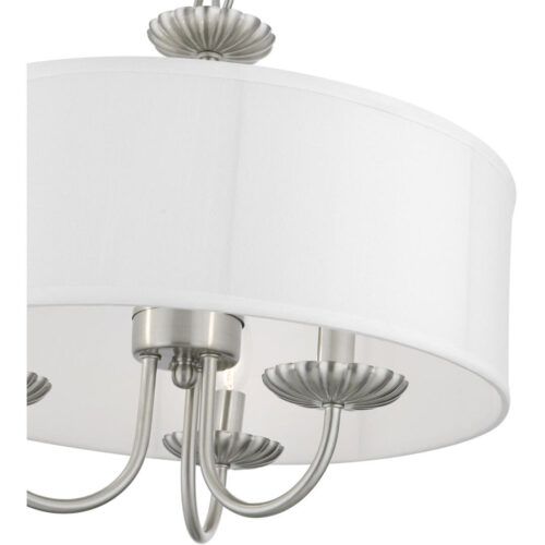 42983-91 3 Light Brushed Nickel Pendant Chandelier-Lighting LumensChandeliers