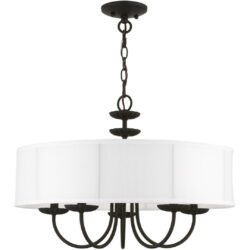 42985-04 5 Light Black Pendant Chandelier-Lighting LumensChandeliers