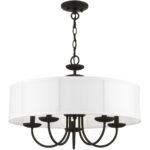 42985-04 5 Light Black Pendant Chandelier-Lighting LumensChandeliers