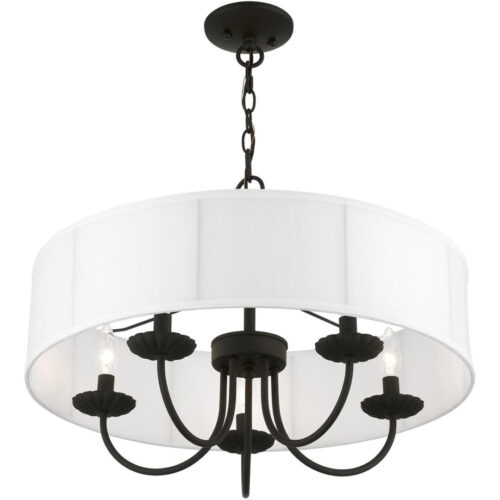 42985-04 5 Light Black Pendant Chandelier-Lighting LumensChandeliers