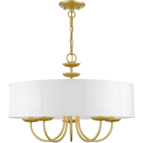 42985-33 5 Light Soft Gold Pendant Chandelier-Lighting LumensChandeliers