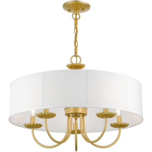 42985-33 5 Light Soft Gold Pendant Chandelier-Lighting LumensChandeliers