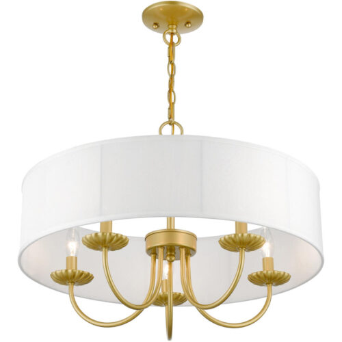 42985-33 5 Light Soft Gold Pendant Chandelier-Lighting LumensChandeliers