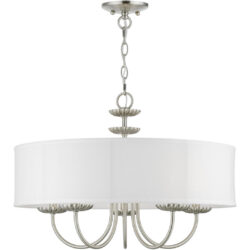 42985-91 5 Light Brushed Nickel Pendant Chandelier-Lighting LumensChandeliers