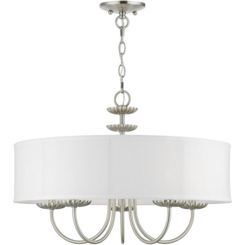 42985-91 5 Light Brushed Nickel Pendant Chandelier-Lighting LumensChandeliers