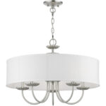 42985-91 5 Light Brushed Nickel Pendant Chandelier-Lighting LumensChandeliers