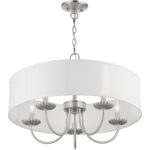 42985-91 5 Light Brushed Nickel Pendant Chandelier-Lighting LumensChandeliers