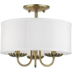 42987-01 3 Light Antique Brass Semi-Flush Mount-Lighting LumensSemi Flush