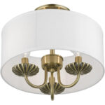 42987-01 3 Light Antique Brass Semi-Flush Mount-Lighting LumensSemi Flush