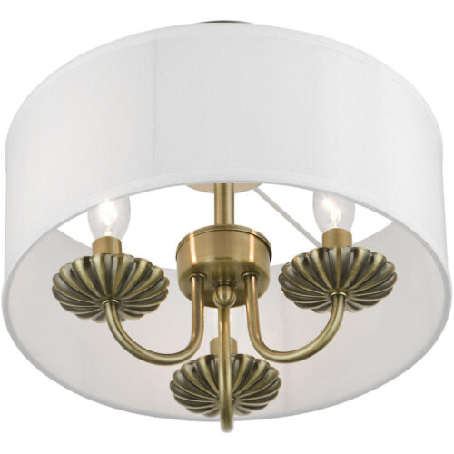 42987-01 3 Light Antique Brass Semi-Flush Mount-Lighting LumensSemi Flush