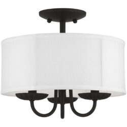 42987-04 3 Light Black Semi-Flush Mount-Lighting LumensSemi Flush