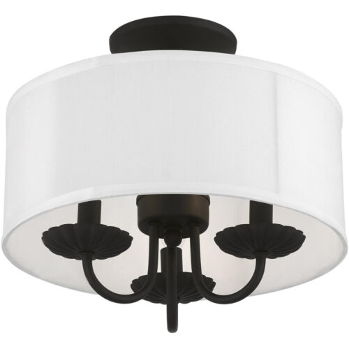 42987-04 3 Light Black Semi-Flush Mount-Lighting LumensSemi Flush