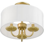 42987-33 3 Light Soft Gold Semi-Flush Mount-Lighting LumensSemi Flush