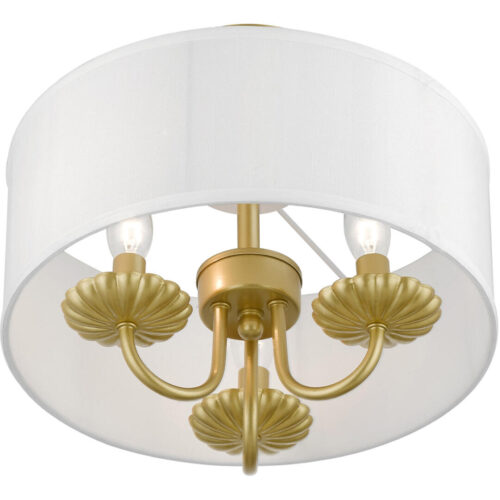 42987-33 3 Light Soft Gold Semi-Flush Mount-Lighting LumensSemi Flush