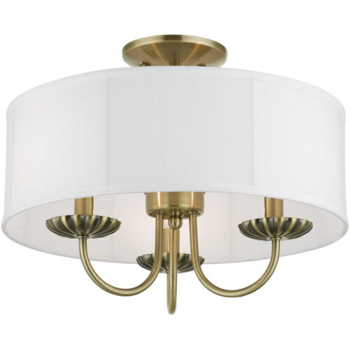 42989-01 3 Light Antique Brass Semi-Flush Mount-Lighting LumensSemi Flush