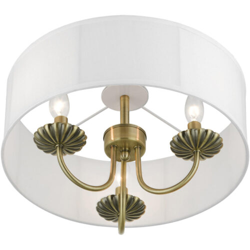 42989-01 3 Light Antique Brass Semi-Flush Mount-Lighting LumensSemi Flush