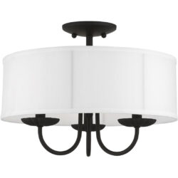 42989-04 3 Light Black Semi-Flush Mount-Lighting LumensSemi Flush