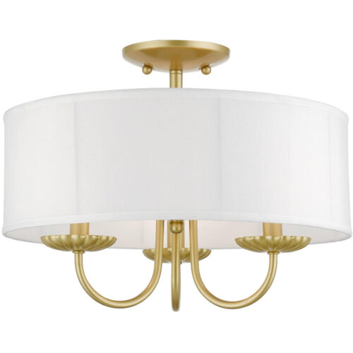 42989-33 3 Light Soft Gold Semi-Flush Mount-Lighting LumensSemi Flush