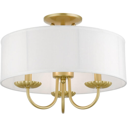 42989-33 3 Light Soft Gold Semi-Flush Mount-Lighting LumensSemi Flush