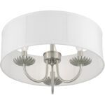 42989-91 3 Light Brushed Nickel Semi-Flush Mount-Lighting LumensSemi Flush