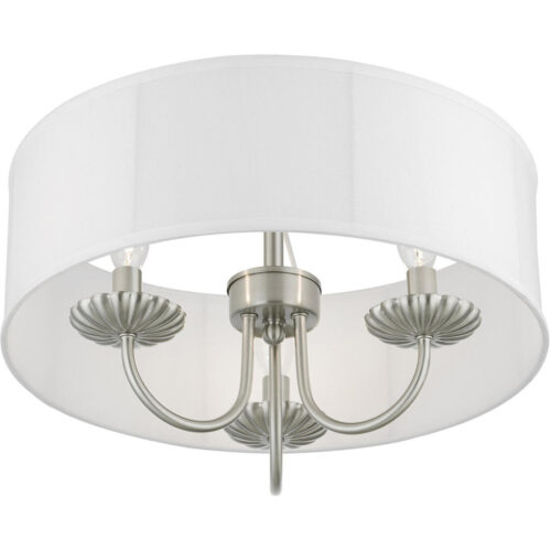 42989-91 3 Light Brushed Nickel Semi-Flush Mount-Lighting LumensSemi Flush