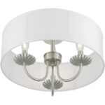 42989-91 3 Light Brushed Nickel Semi-Flush Mount-Lighting LumensSemi Flush