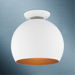 43390-03 1 Light White Semi-Flush Mount-Lighting LumensSemi Flush