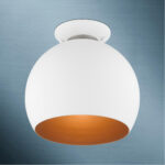 43390-03 1 Light White Semi-Flush Mount-Lighting LumensSemi Flush