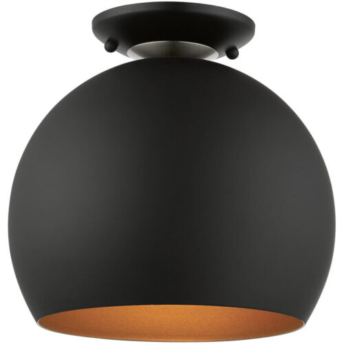 43390-04 1 Light Black Semi-Flush Mount-Lighting LumensSemi Flush