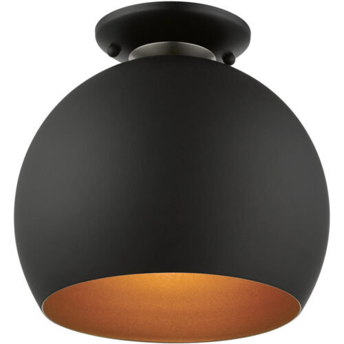 43390-04 1 Light Black Semi-Flush Mount-Lighting LumensSemi Flush