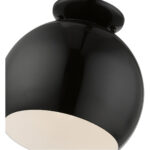 43390-68 1 Light Shiny Black Semi-Flush Mount-Lighting LumensSemi Flush