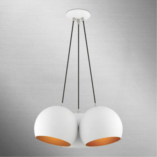 43393-03 3 Light White Globe Pendant-Lighting LumensPendant Lights