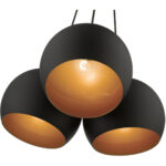 43393-04 3 Light Black Globe Pendant-Lighting LumensPendant Lights